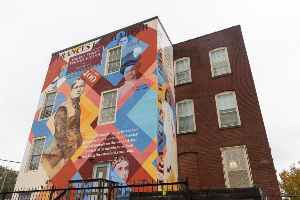 We Are All Bound Up Together mural on display in Philadelphia’s Germantown neighborhood