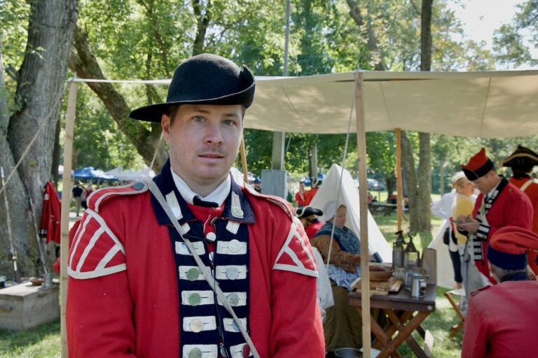 Bill Garwood portraying a loyalist
