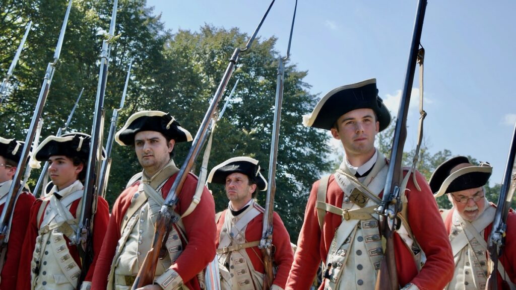 2025 09 13-e lee-chadds ford pa-battle of brandywine reenactment loyalist soldiers Revolutionary War reenactors recreate the Battle of Brandywine