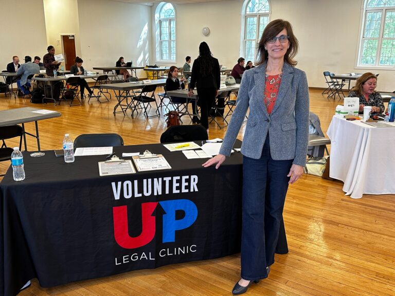 Elizabeth Gallagher at the Volunteer Up Legal Clinic