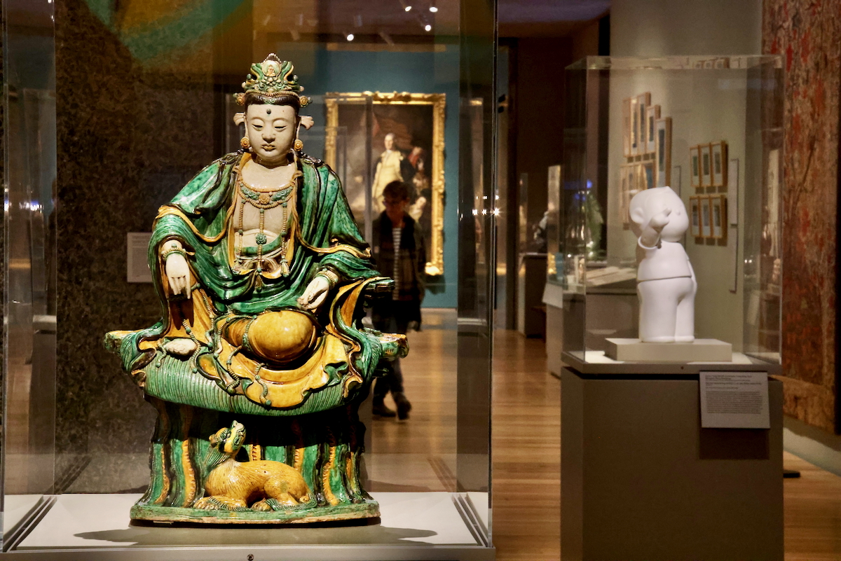 a Buddhist statue at the Princeton University Art Museum