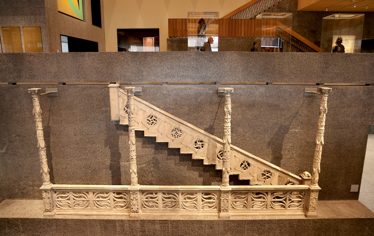 Fragments from a 15th-century Spanish limestone staircase