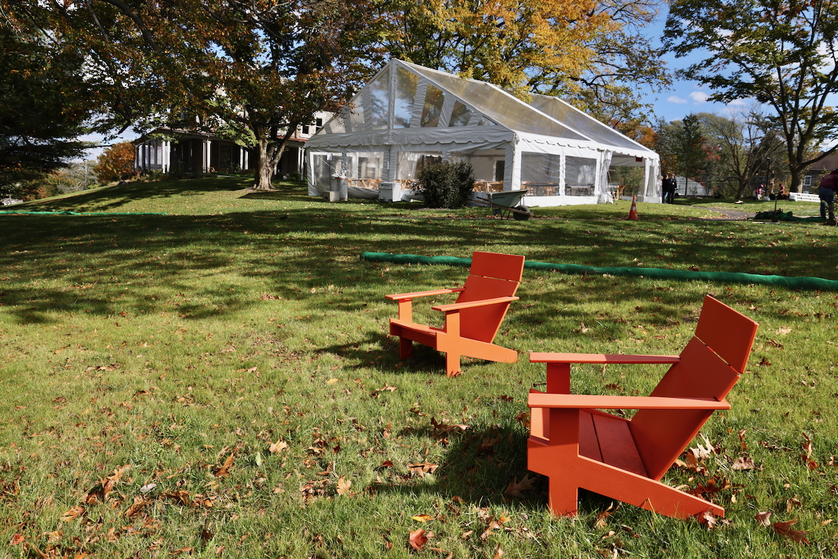 Outside on the grounds