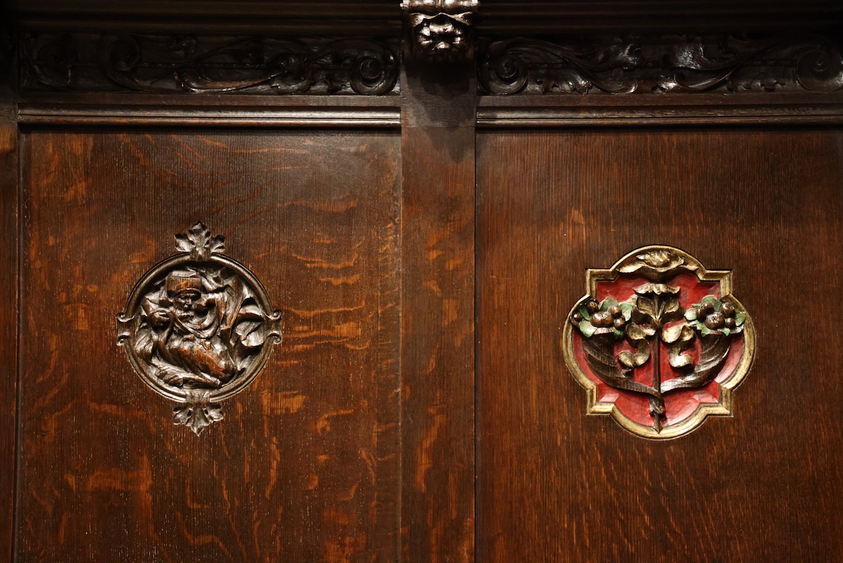 Wood panel carvings