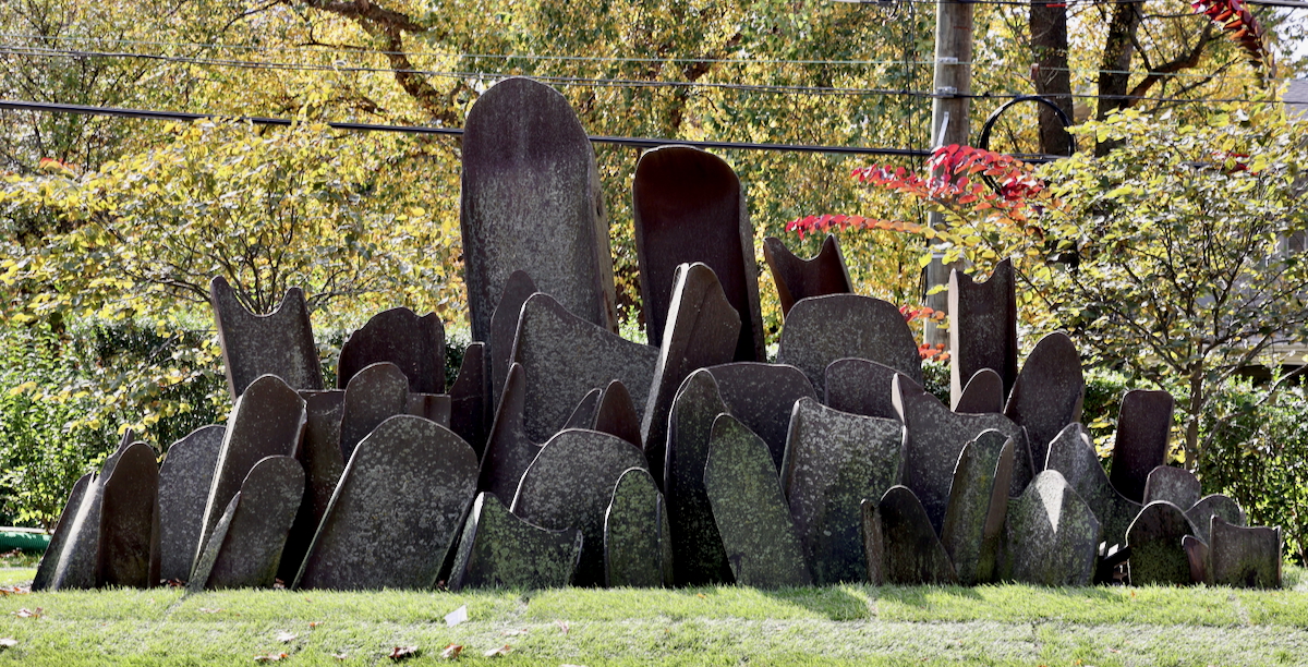 Sculptures in the yard