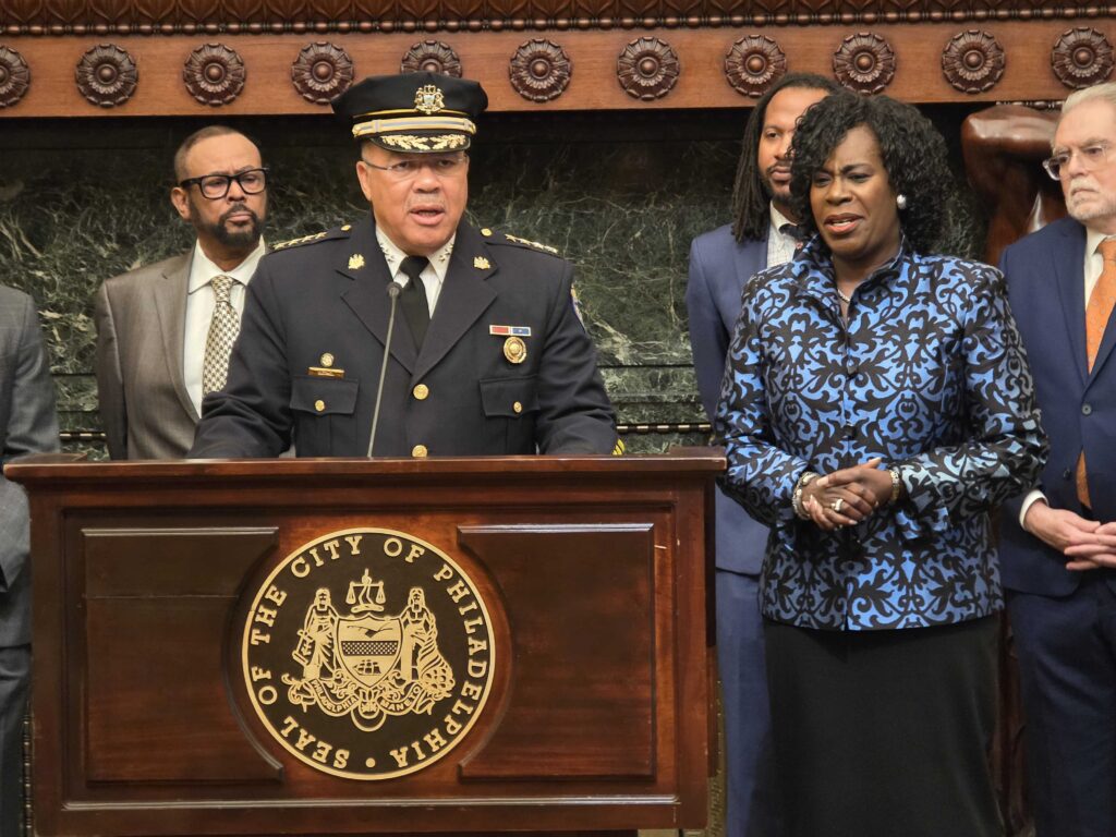 20251002_111919 Philadelphia Police Commissioner Kevin Bethel and Mayor Cherelle Parker