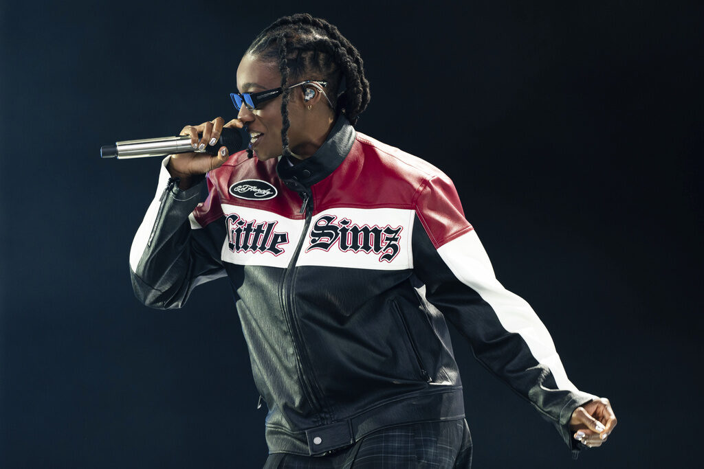 Little Simz performs during the Glastonbury Festival