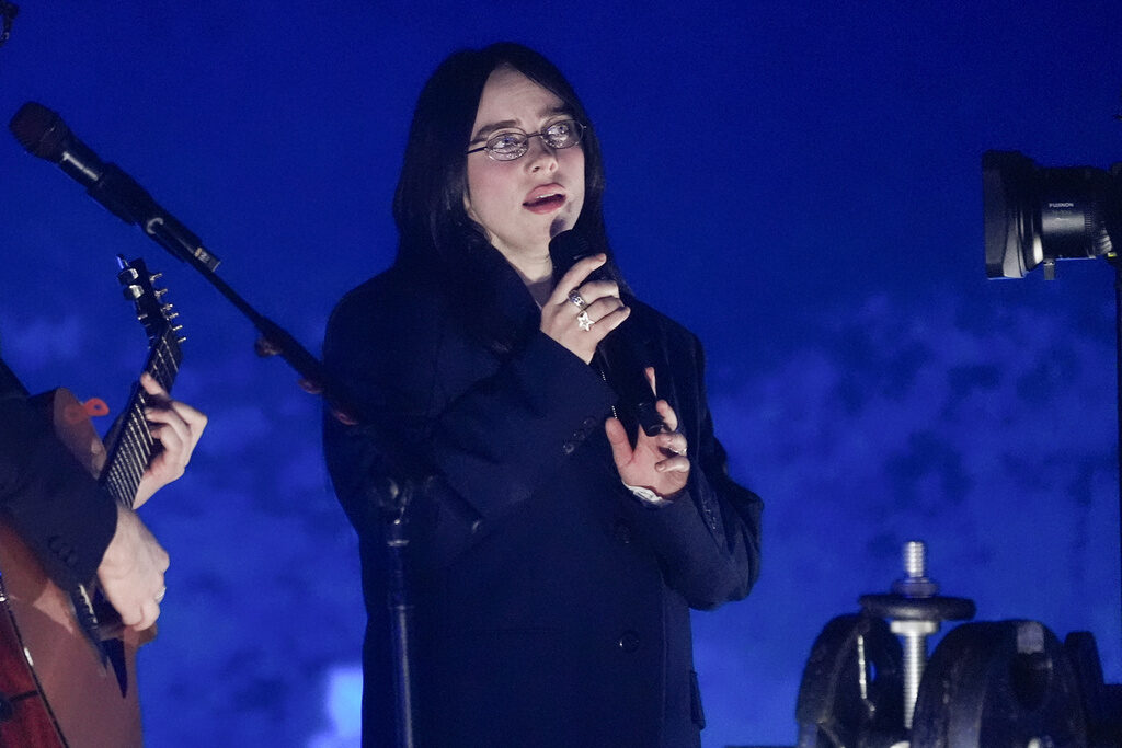 Billie Eilish performs during the iHeartRadio Music Awards