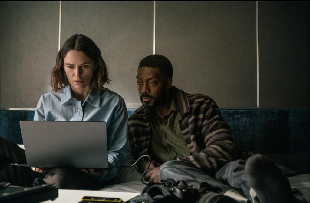 Flicks Keira Knightley and David Ajala in The Woman in Cabin 10