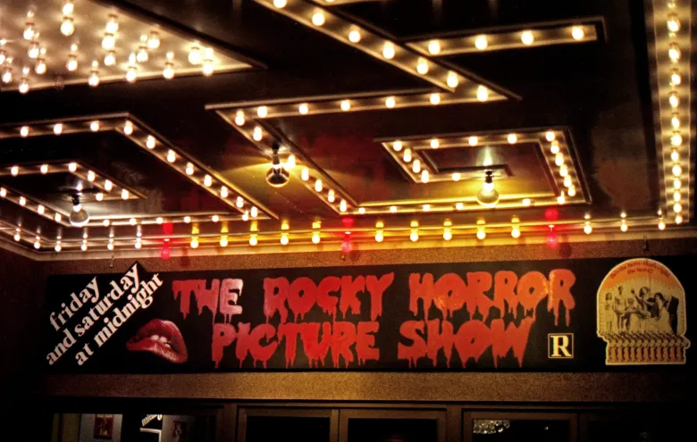 a cinema showing the Rocky Horror Picture Show