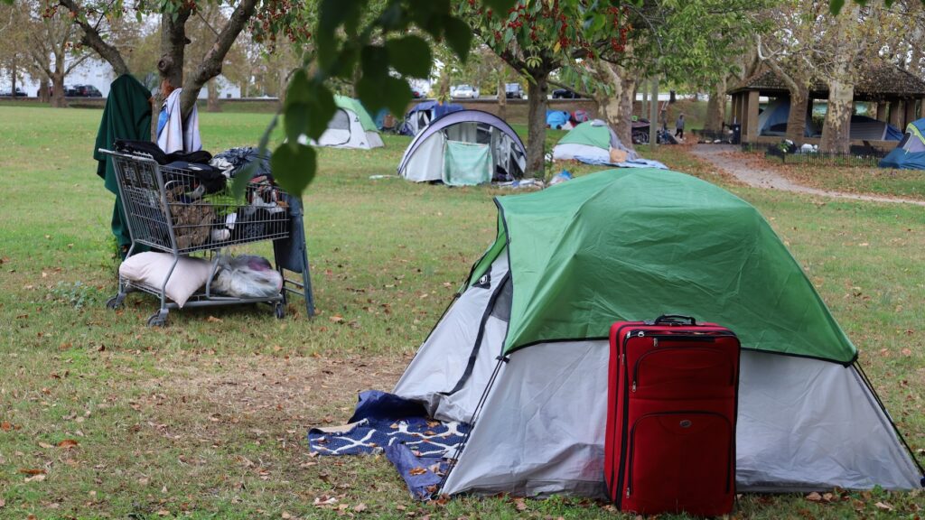 christina-park-tents-sm-101325 Some homeless residents in Wilmington sleep in camp