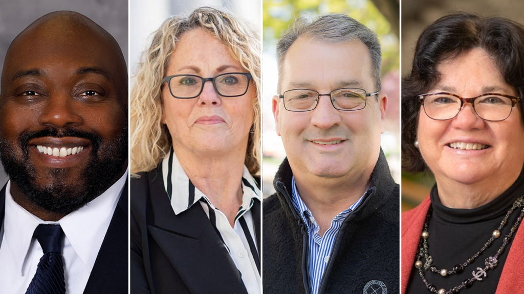 (From left to right) Delaware County Council candidates Republican Liz Piazza, Democrat Richard Womack, Republican Brian Burke and Democrat Joanne Phillips.