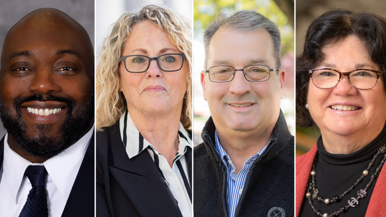(From left to right) Delaware County Council candidates Republican Liz Piazza, Democrat Richard Womack, Republican Brian Burke and Democrat Joanne Phillips.
