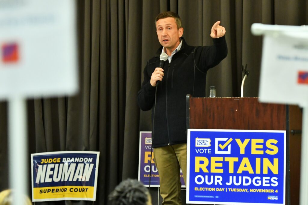 Election 2025 Pennsylvania Supreme Court Democratic National Committee chairman Ken Martin speaks