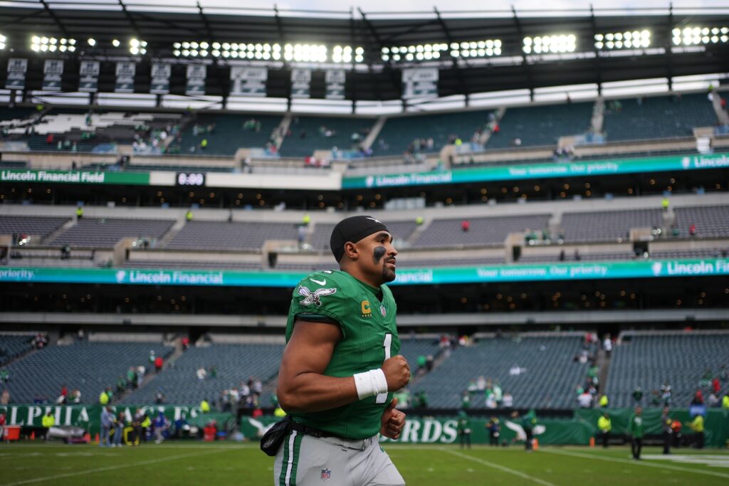 Giants Eagles Football Philadelphia Eagles quarterback Jalen Hurts