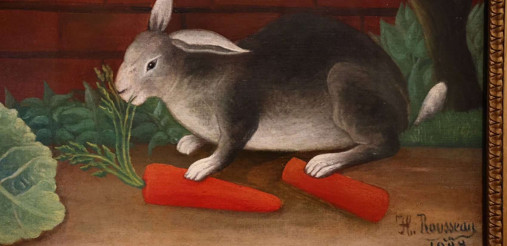 Detail from ''The Rabbit's Meal'' (1908) by Henri Rousseau