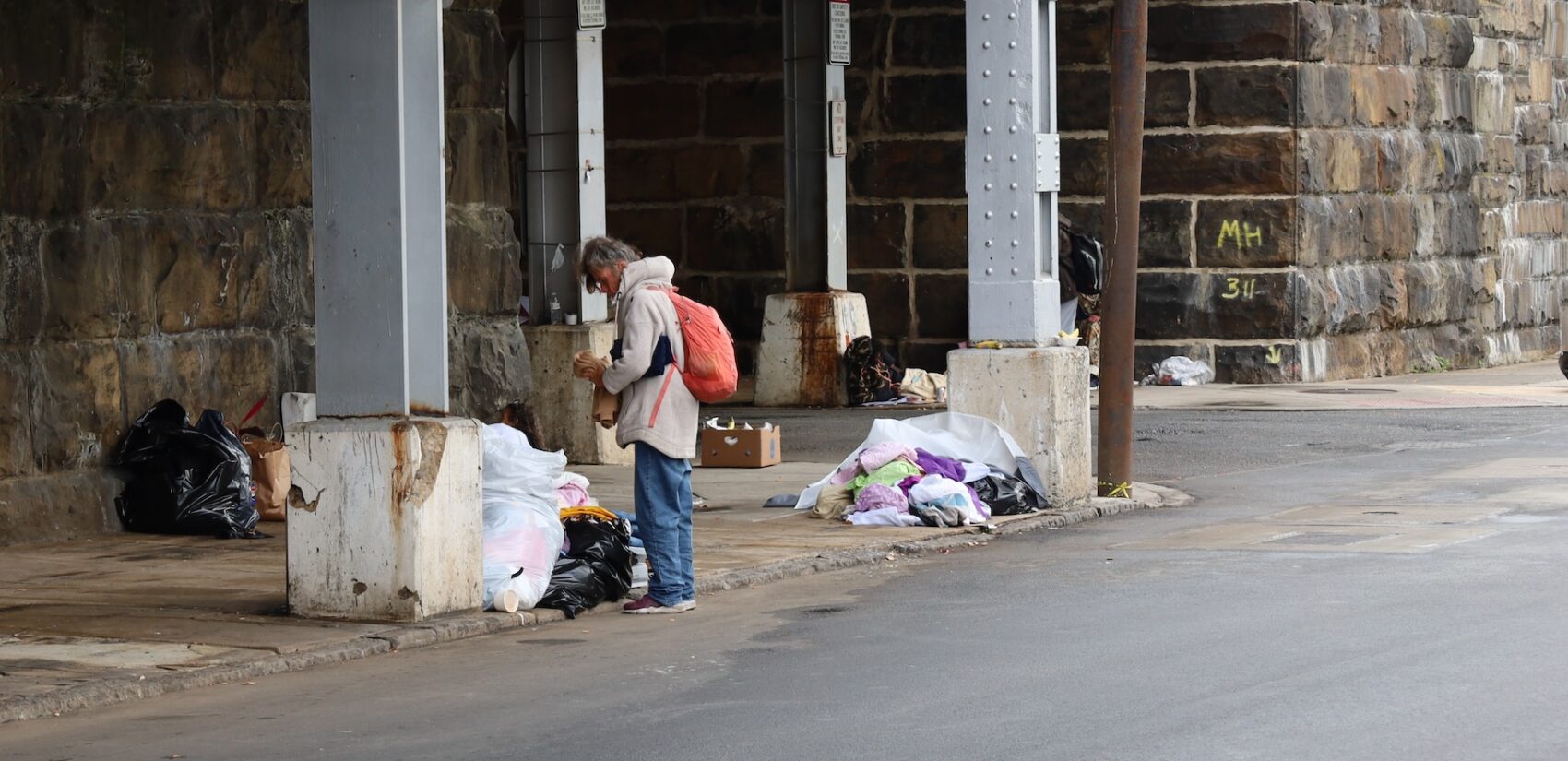 Some unhoused people in Wilmington