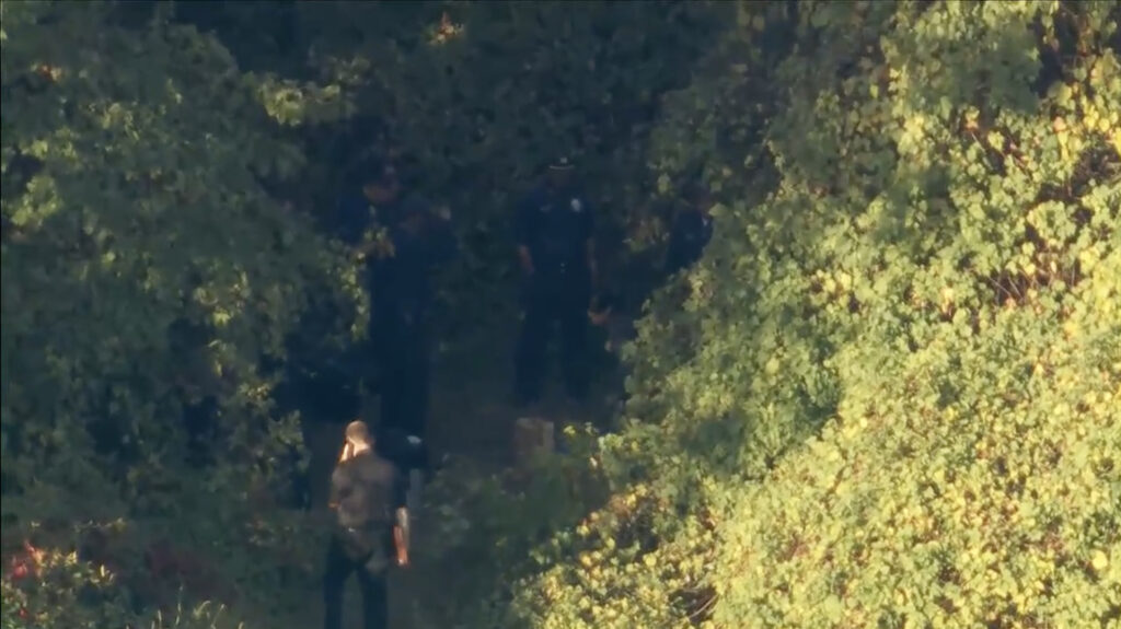 kada-scott-philadelphia-police-search Philadelphia police search a wooded area