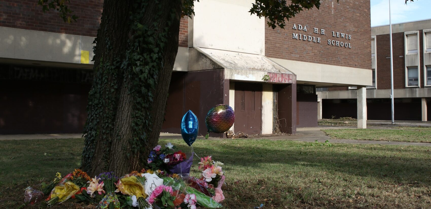 a memorial to Kada Scott placed at Ada H. Lewis Middle