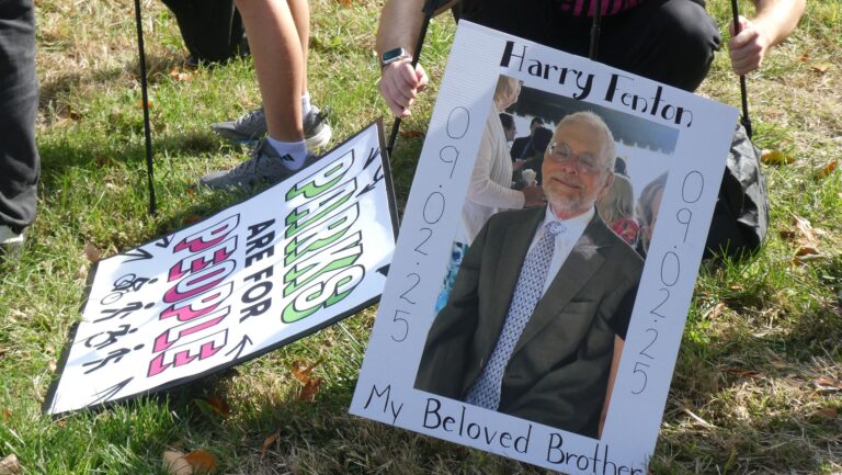 a tribute sign to Harry Fenton