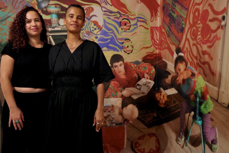 Neneh Cherry (right) and her daughter Naima Karlsson stand