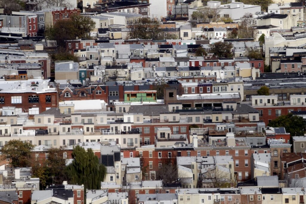 Housing Rowhouses are seen Tuesday, Nov. 24, 2015, in Philadelphia.
