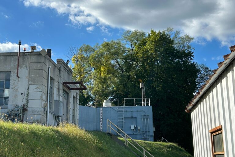 The exterior of the treatment plant building