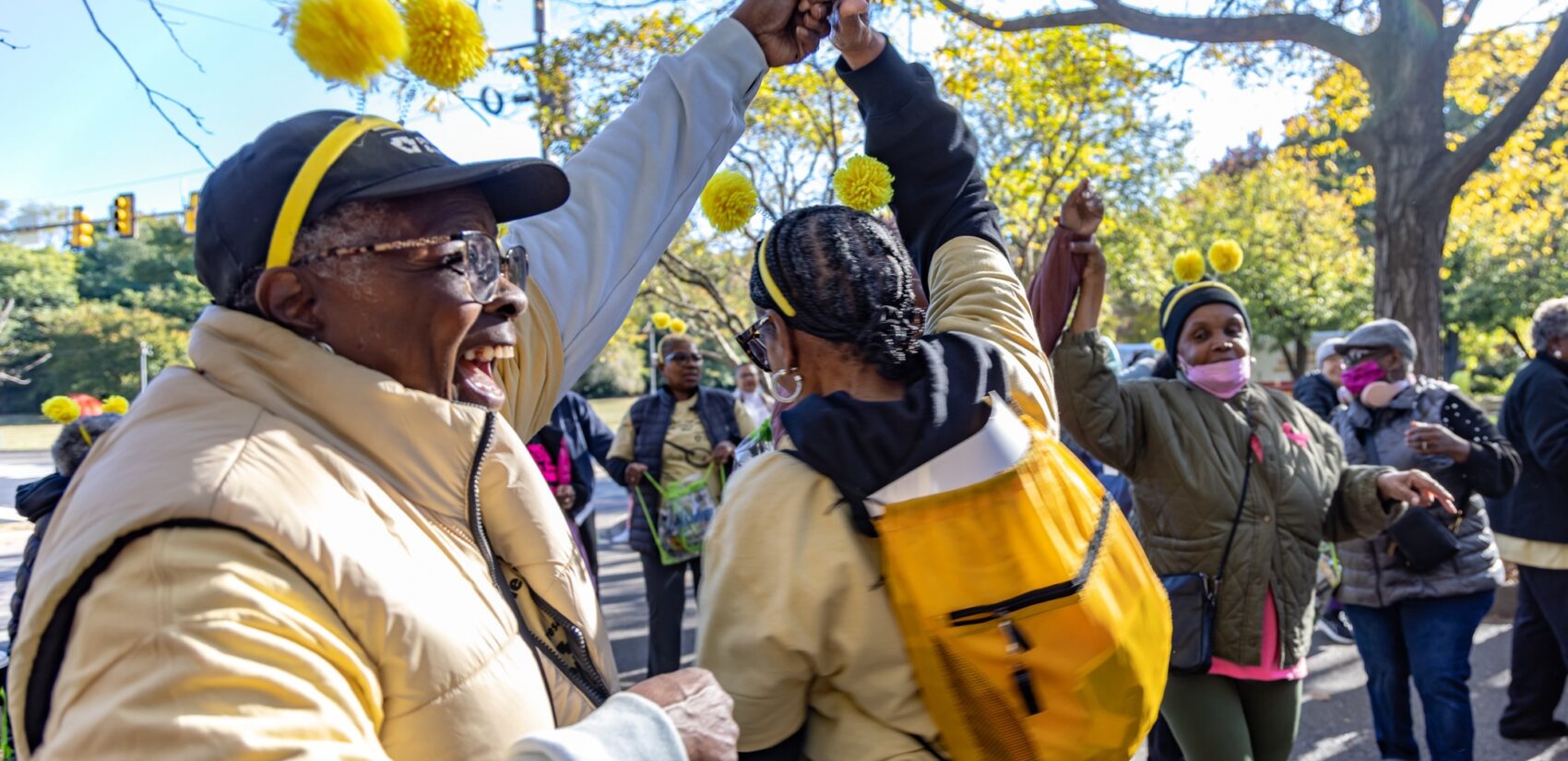Seniors warm up ahead of the Philadelphia Corporation For Aging’s 13th annual Senior Strut