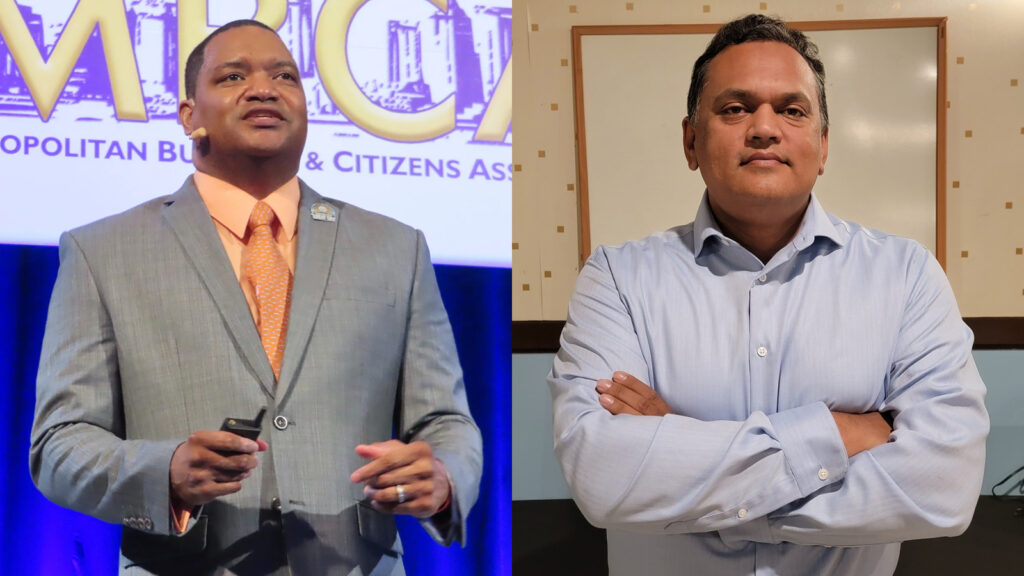 small-khan-atlantic-city-mayor-election Atlantic City mayoral candidates Democrat Marty Small Sr., left, and Republican Naeem Khan, right.