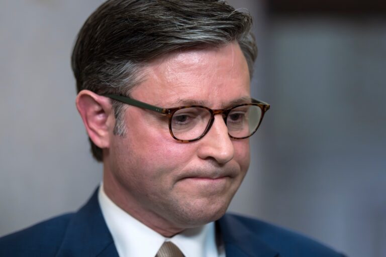 Mike Johnson frowning
