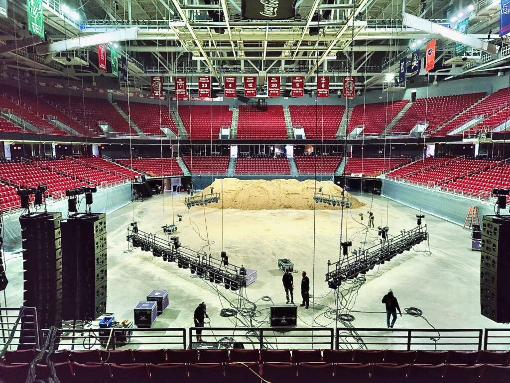 Two million pounds of dirt costing about $120,000 was needed to prepare Liacouras Center