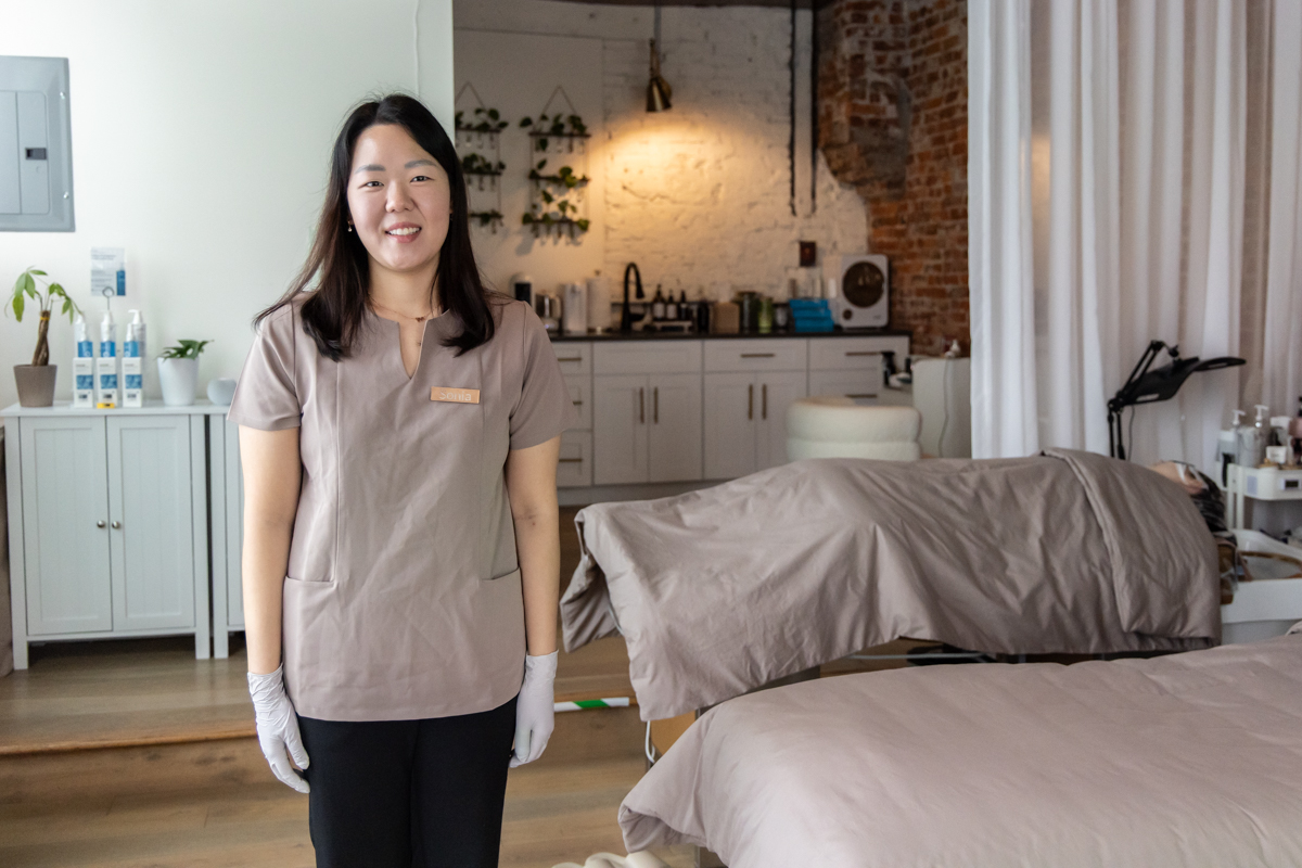 Sonia Yoon smiles in Sarang Head Spa