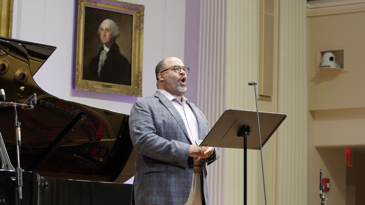 Baritone James Martin performing