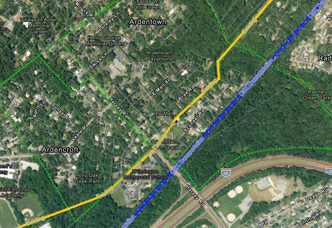 A map of the area showing where the towers are