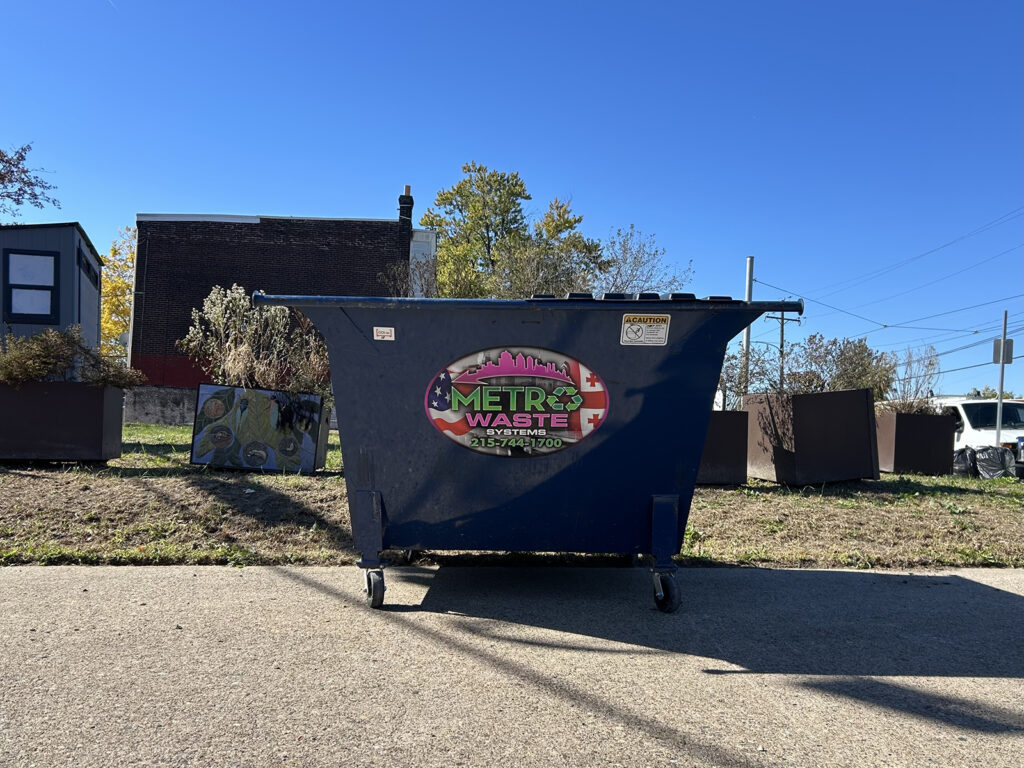 A small dumpster at the site on Elmwood Avenue was stolen earlier this fall