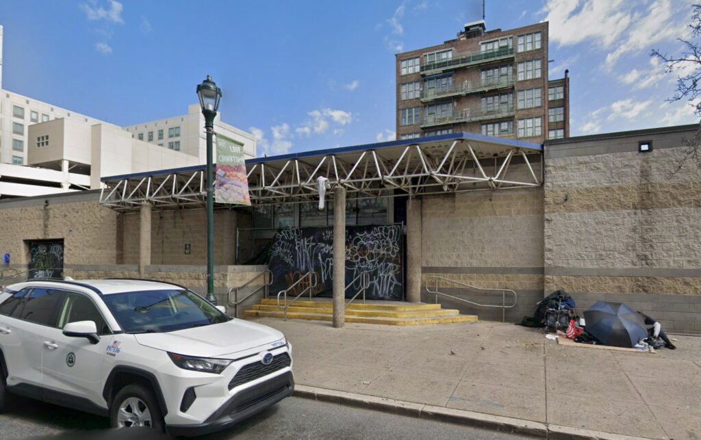 The former Greyhound bus station on Filbert Street