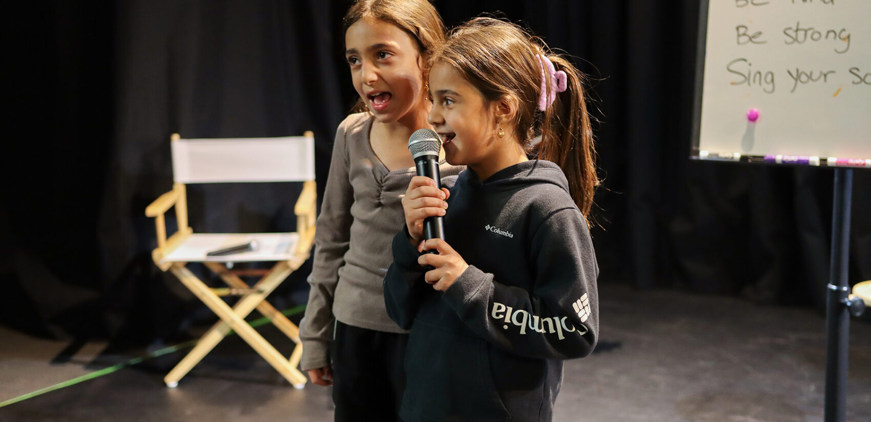 At multiple points during the workshop, kids jumped on stage and began performing. (Juls Cheresko / Please Touch Museum)