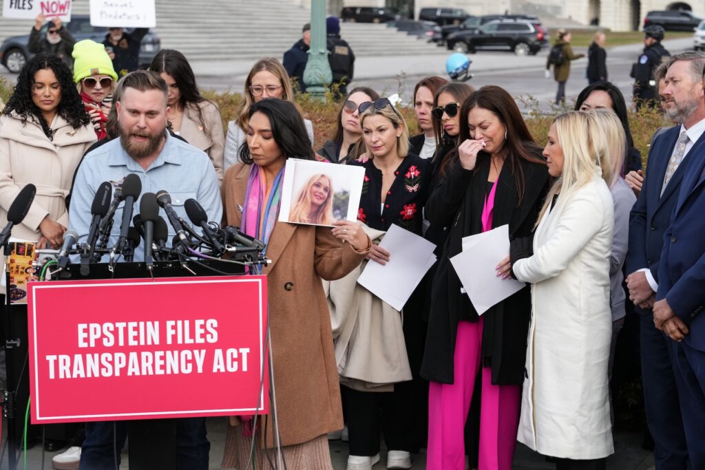 Congress Epstein Sky Roberts, brother of prominent Epstein accuser Virginia Giuffre, speaks