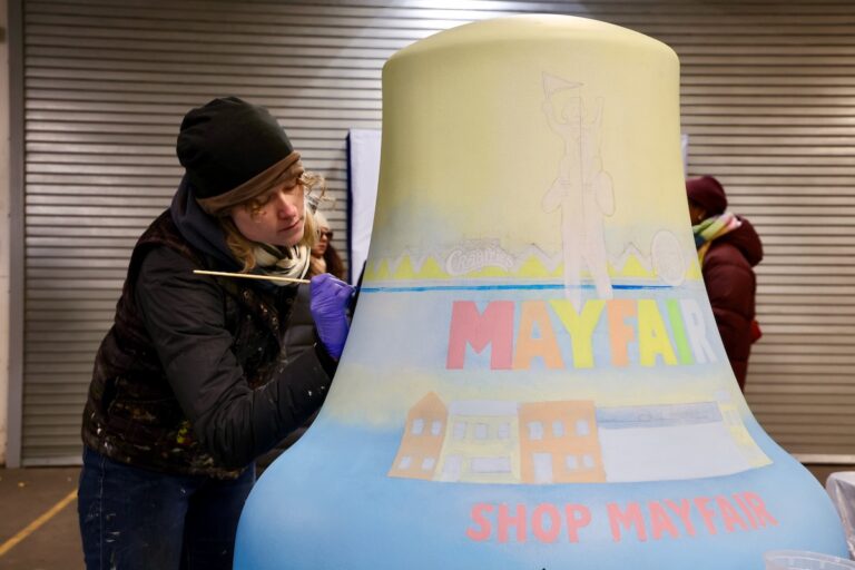 Madeleine Smith working on a bell