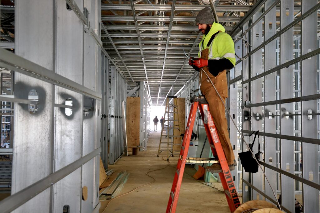 2025 12 12-e lee-blackwood nj-supportive housing center wiring inside the developing Camden's Martin McKernan Supportive Housing Center