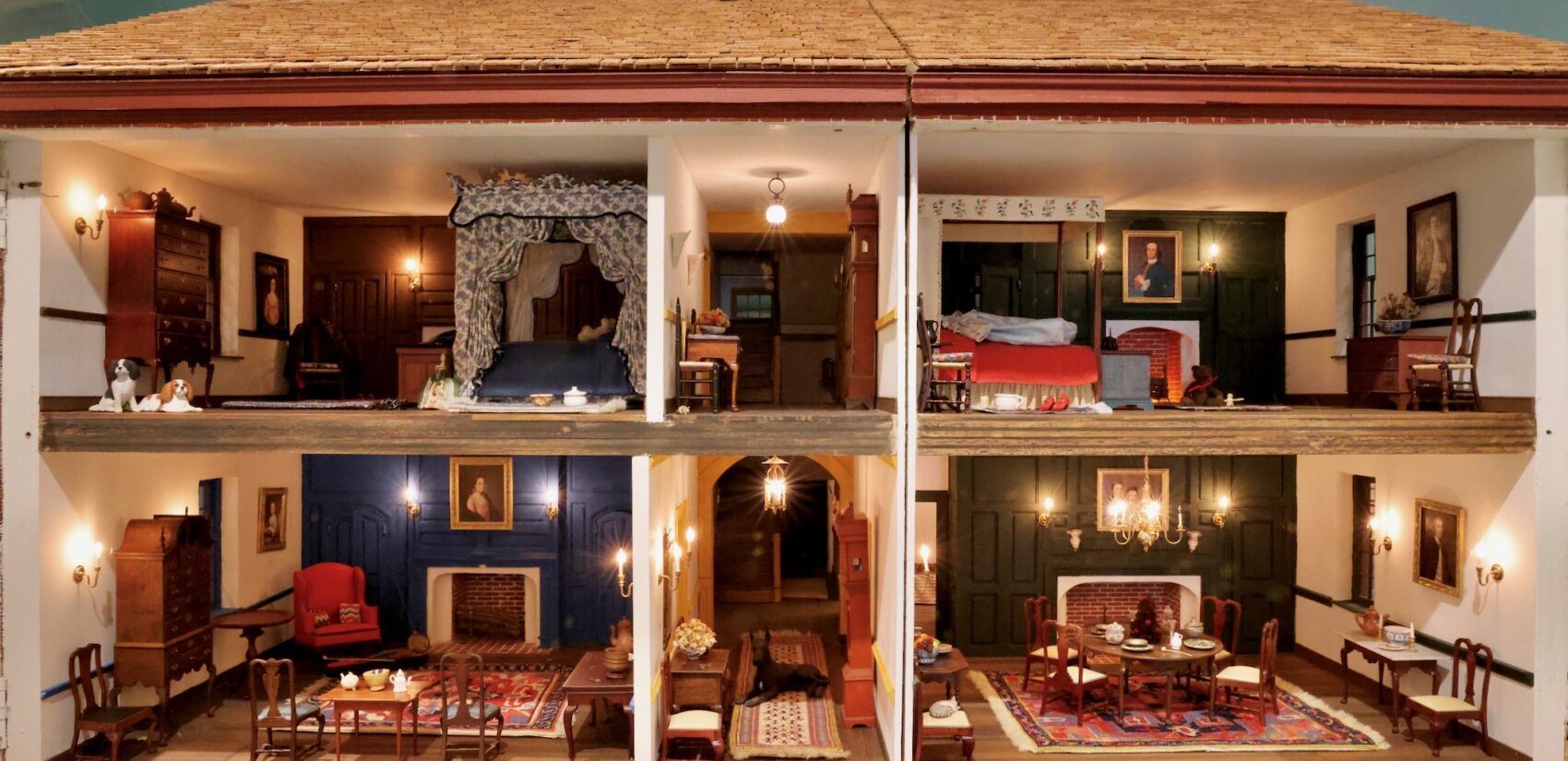 The Peters-Herdeg dollhouse faithfully replicates, in a scale of 1 to 12, the 18th-century home of Judith and John Herdeg in Chadds Ford