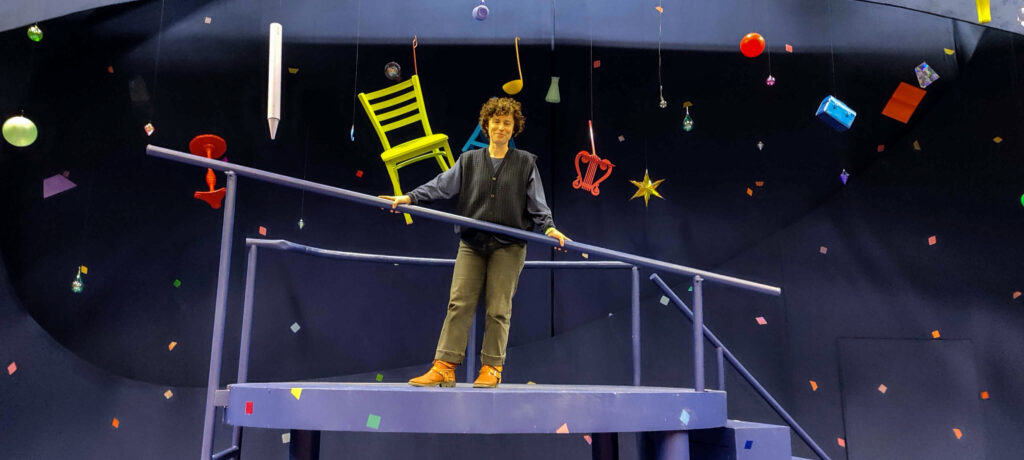 Director Becky Wright on the set of the Arden Theatre's production of ''A Wrinkle in Time.''