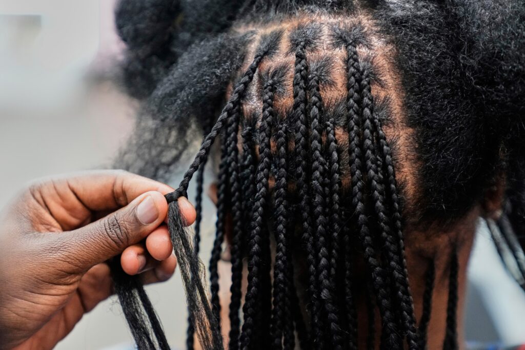 braided-hair-2025-ap braided hair being styled