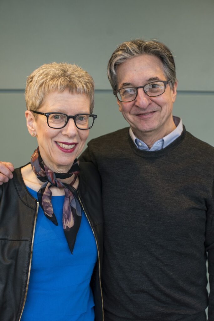 Terry Gross (left) with Danny Miller