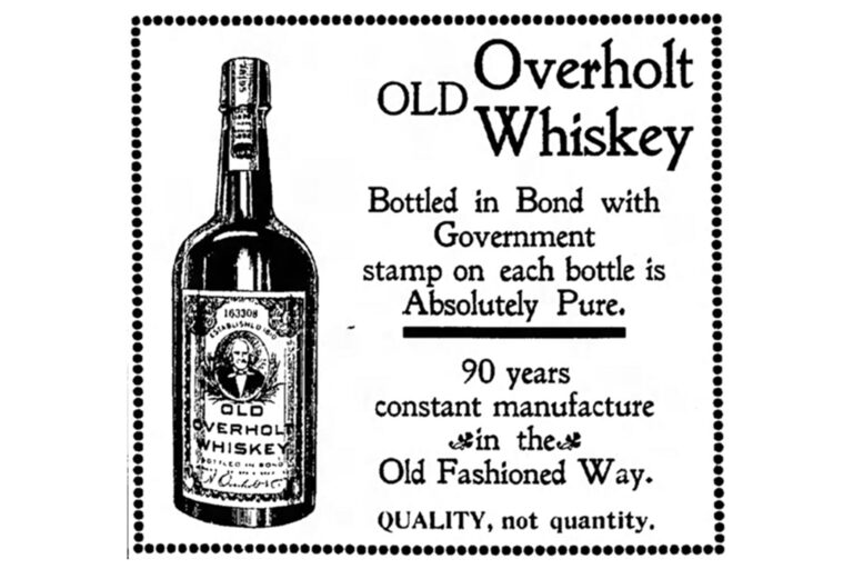 Historic whiskey advertisement