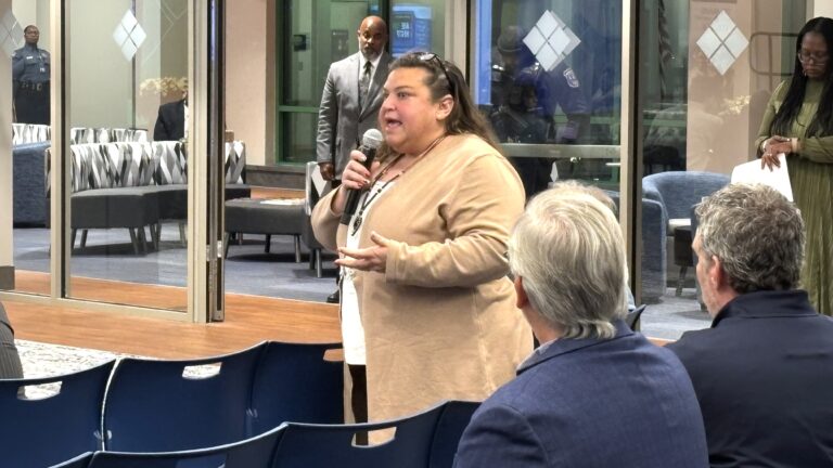 Michelle Suchyj, a teacher a Maurice Pritchett Academy in Wilmington
