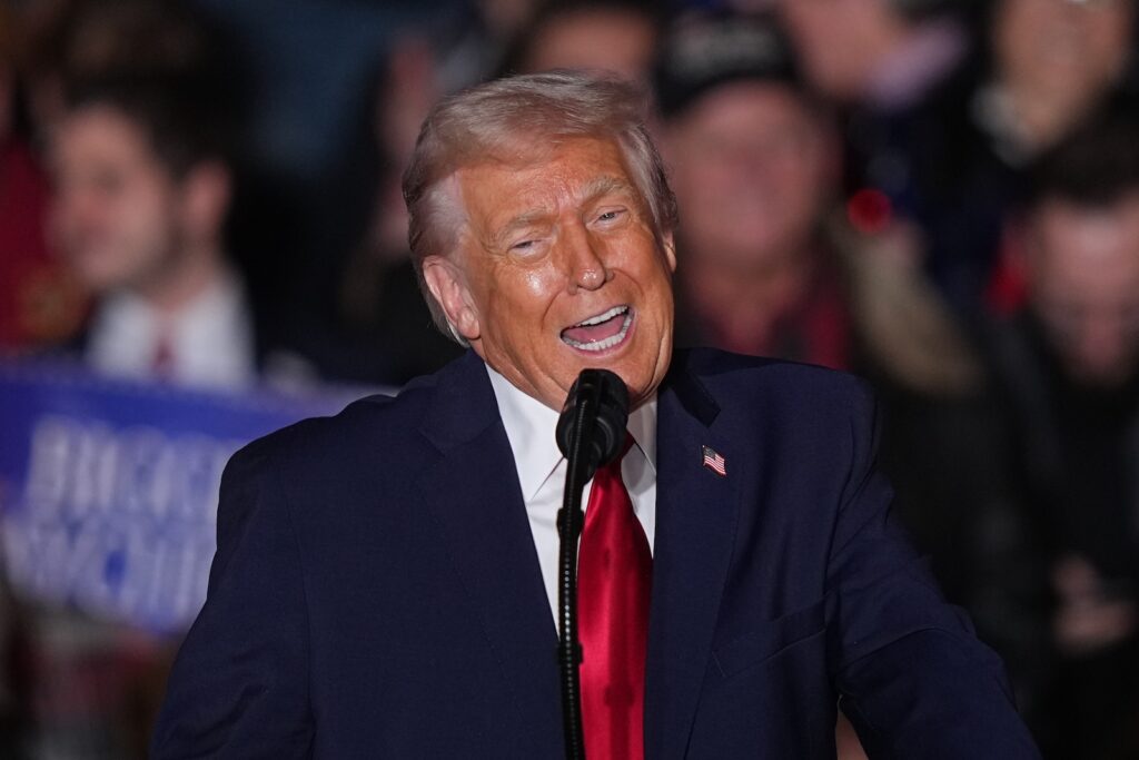 Trump President Donald Trump speaks at the Mount Airy Casino Resort in Mount Pocono, Pa., Tuesday, Dec. 9, 2025.