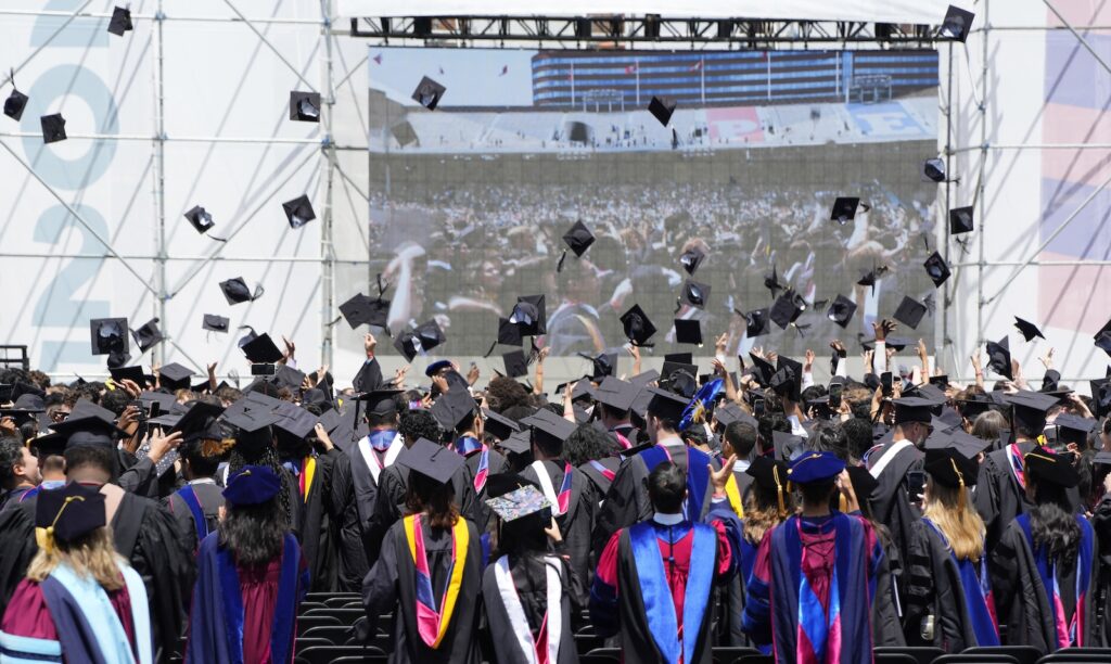 University of Pennsylvania’s 269th Commencement The class of 2025 celebrates their graduation at the University of Pennsylvania's 269th commencement on Monday, May 19, 2025, in Philadelphia.