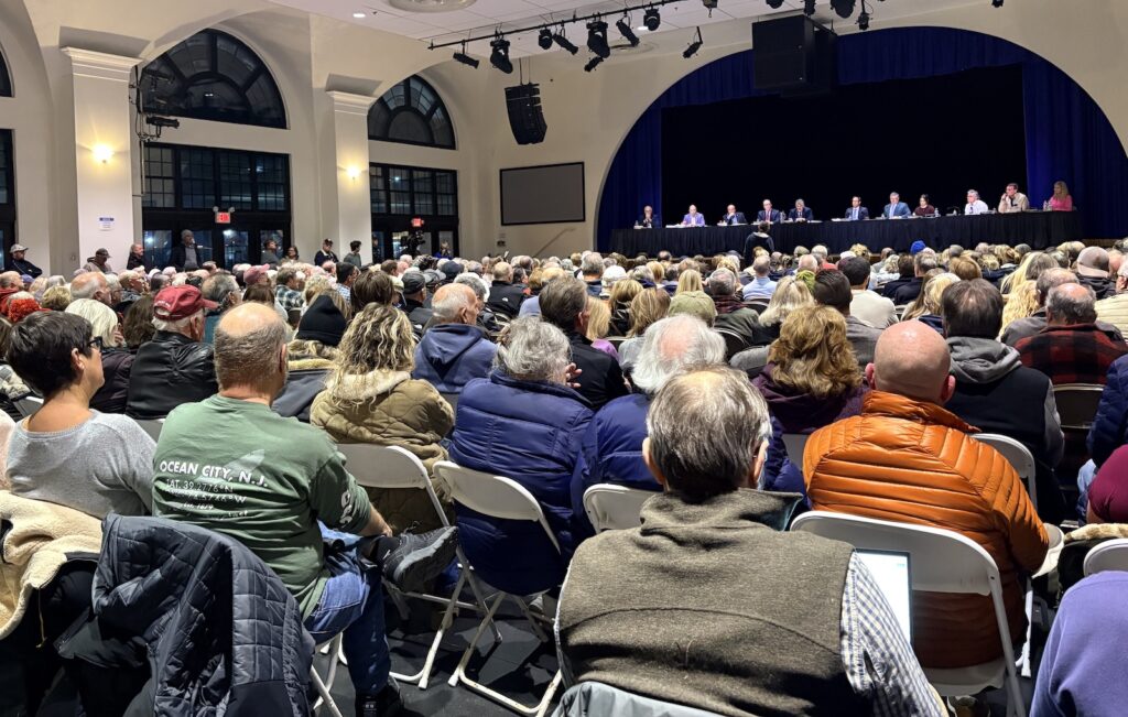 Residents and business owners pack the Ocean City Music Pier for a City Council meeting on the next phase for Wonderland Pier.
