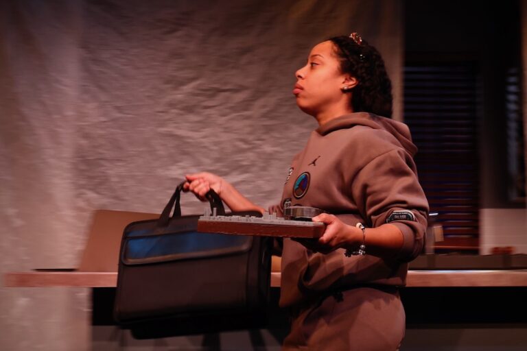 Taysha Marie Canales at rehearsal for Good Bones stage play